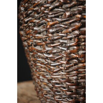 初代 田辺竹雲斎 竹根竹花籠　U236 