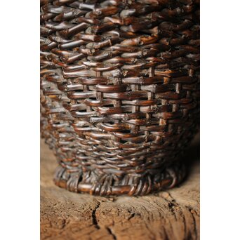 初代 田辺竹雲斎 竹根竹花籠　U236 