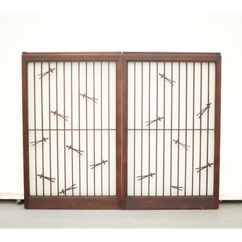 松葉組子の書院 2枚1組　R0057