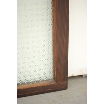 プレスと黄色ガラスの欄間 2枚1組　R0058Y 