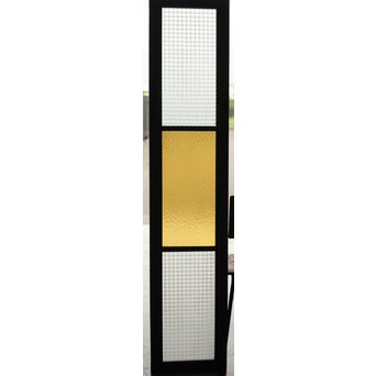 プレスと黄色ガラスの欄間 2枚1組　R0058Y 