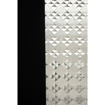 プレスと黄色ガラスの欄間 2枚1組　R0058Y 