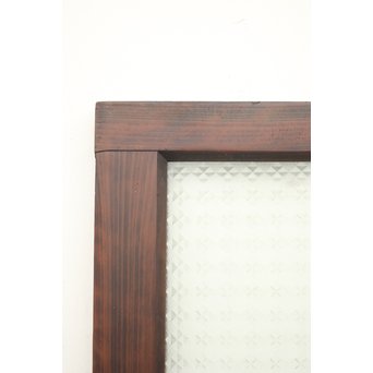 プレスと緑色ガラスの欄間 2枚1組　R0059Y 