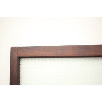 プレスと緑色ガラスの欄間 2枚1組　R0059Y 