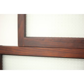 プレスと緑色ガラスの欄間 2枚1組　R0059Y 