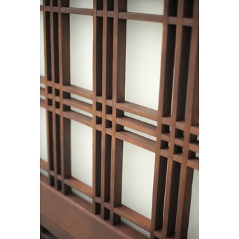 ガラス入 タータンチェック組子欄間L 4枚1組　R0061 