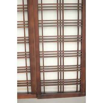 ガラス入 タータンチェック組子欄間L 4枚1組　R0061 