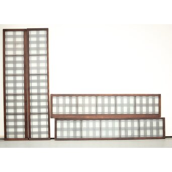 ガラス入 タータンチェック組子欄間L 4枚1組　R0061 