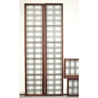 ガラス入 タータンチェック組子欄間L 4枚1組　R0061 