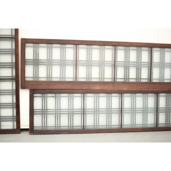 ガラス入 タータンチェック組子欄間L 4枚1組　R0061 