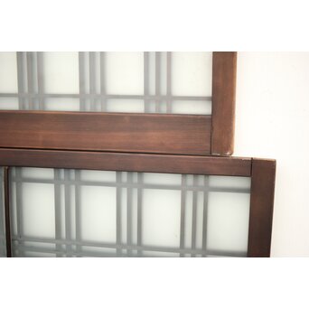 ガラス入 タータンチェック組子欄間L 4枚1組　R0061 