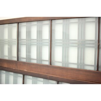 ガラス入 タータンチェック組子欄間L 4枚1組　R0061 