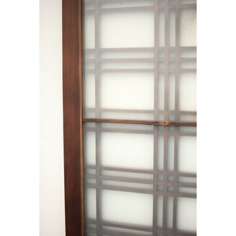 ガラス入 タータンチェック組子欄間L 4枚1組　R0061 