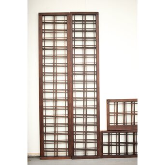 ガラス入 タータンチェック組子欄間L 4枚1組　R0061 