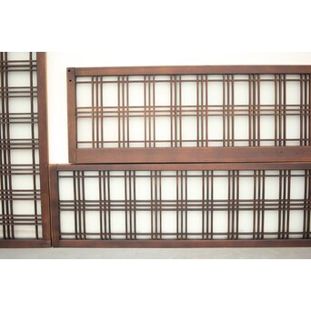 ガラス入 タータンチェック組子欄間L 4枚1組　R0061 