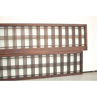 ガラス入 タータンチェック組子欄間L 4枚1組　R0061 