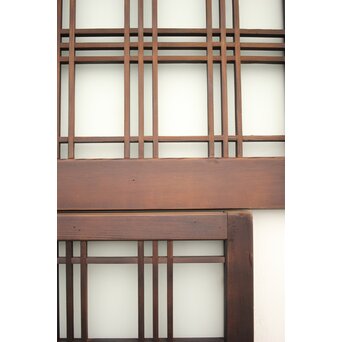 ガラス入 タータンチェック組子欄間L 4枚1組　R0061 