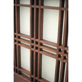 ガラス入 タータンチェック組子欄間L 4枚1組　R0061 