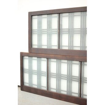 ガラス入 タータンチェック組子欄間M 2枚1組　R0062 