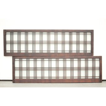 ガラス入 タータンチェック組子欄間M 2枚1組　R0062