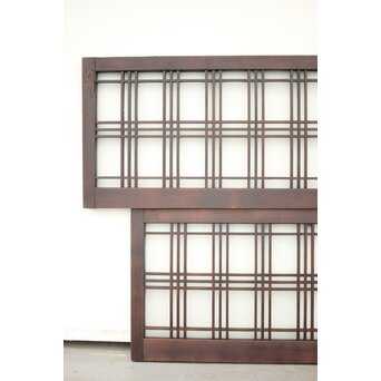 ガラス入 タータンチェック組子欄間M 2枚1組　R0062 