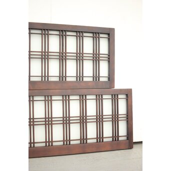 ガラス入 タータンチェック組子欄間M 2枚1組　R0062 