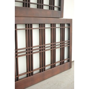 ガラス入 タータンチェック組子欄間M 2枚1組　R0062 