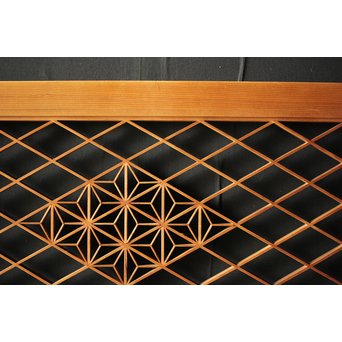 白木組子欄間 2枚1組　R0064Y 