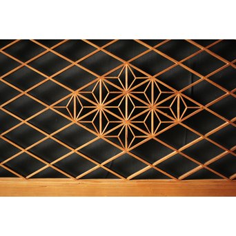 白木組子欄間 2枚1組　R0064Y 