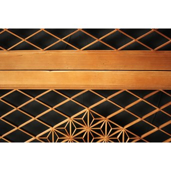 白木組子欄間 2枚1組　R0064Y 