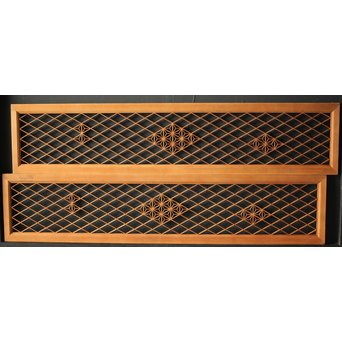 白木組子欄間 2枚1組　R0064Y 