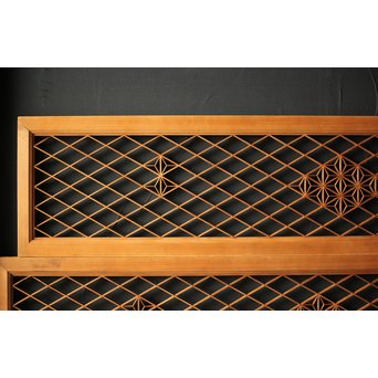 白木組子欄間 2枚1組　R0064Y 