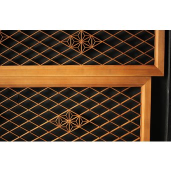 白木組子欄間 2枚1組　R0064Y 