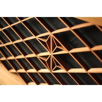 白木組子欄間 2枚1組　R0064Y 