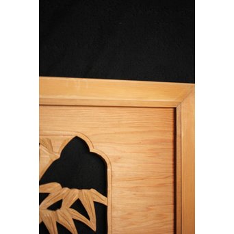 松竹梅 木彫欄間 2枚1組　R0067 