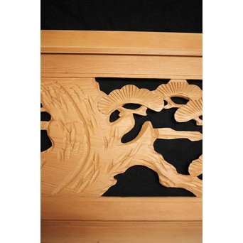 松竹梅 木彫欄間 2枚1組　R0067 