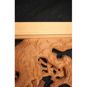 在銘 松 木彫欄間 2枚1組　R0068 