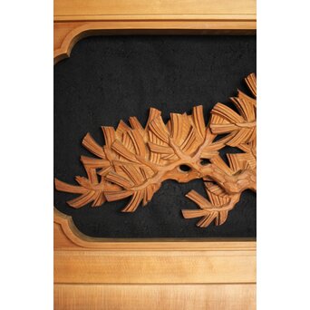 在銘 松 木彫欄間 2枚1組　R0068 