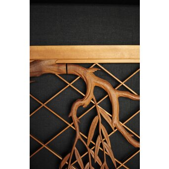 柳に蛙 書院欄間 3枚1組　R0070 