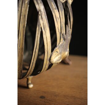 カキツバタ 銅製球体灯籠　A2031Y 