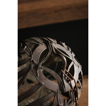 カキツバタ 銅製球体灯籠　A2031Y 