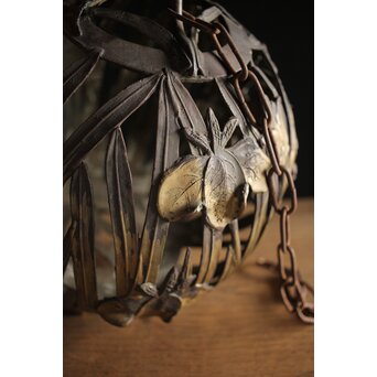 カキツバタ 銅製球体灯籠　A2031Y 