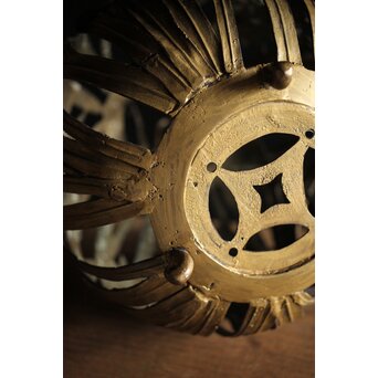 カキツバタ 銅製球体灯籠　A2031Y 