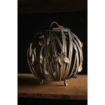 カキツバタ 銅製球体灯籠　A2031Y 