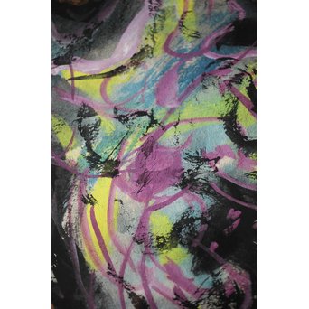 岩崎巴人【鳥】10号 額装紙本彩色　Z238 