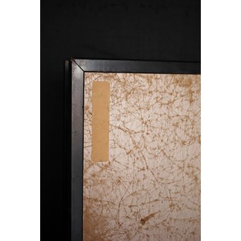 那須雅城 台湾博物館収蔵作家【軍鶏】紙本屏風　Z239 