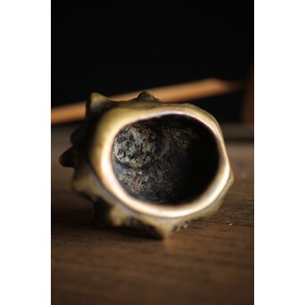 栄螺 唐金 蓋置/香炉　M246 