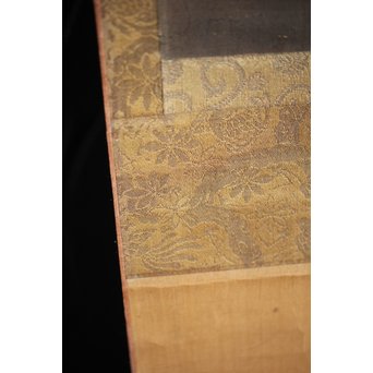 明治油彩 【海辺】絹本軸装　Z240 