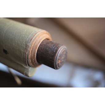 明治油彩 【海辺】絹本軸装　Z240 