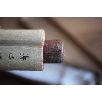 明治油彩 【海辺】絹本軸装　Z240 